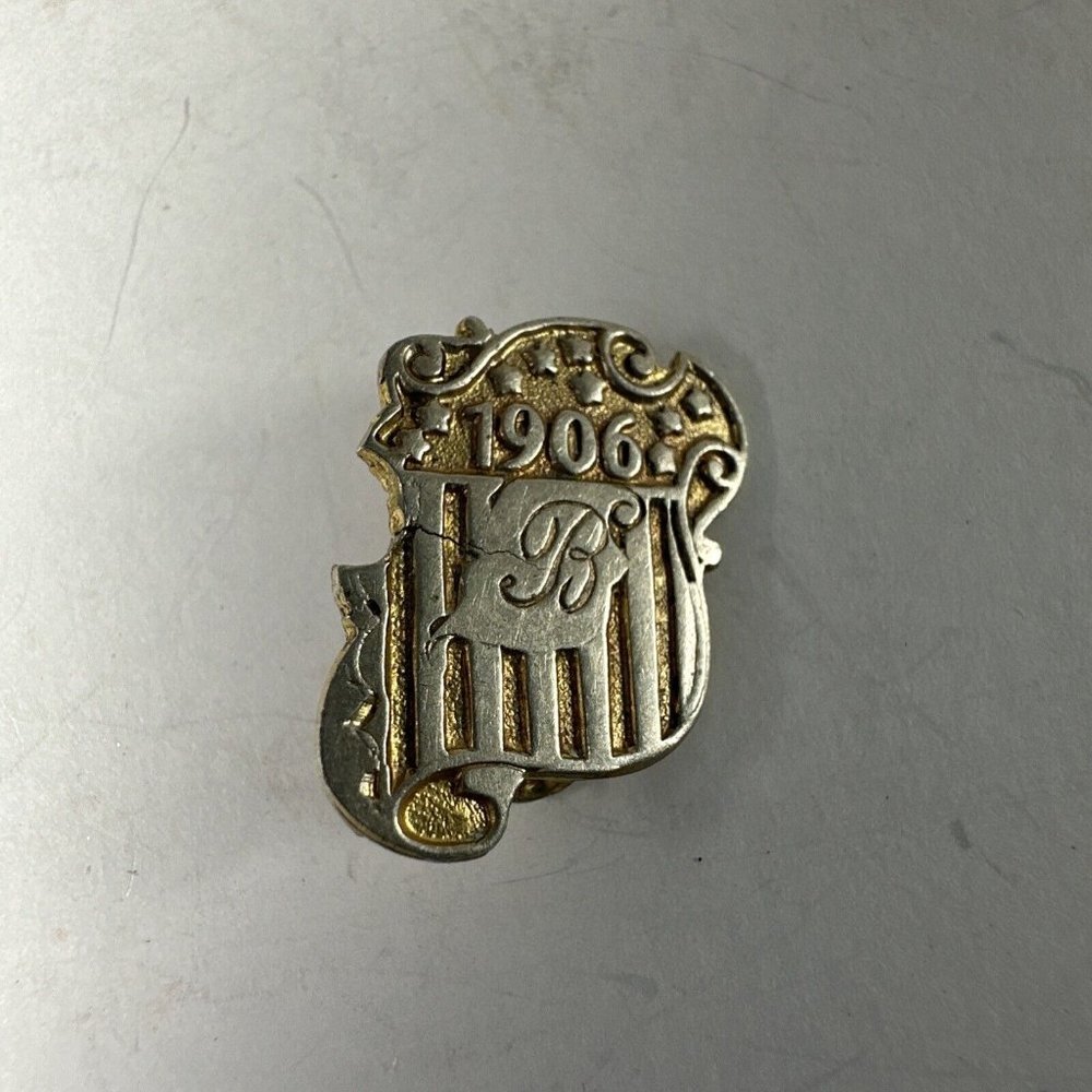Vintage Gold Tone B Initial Lapel Pin From 1906 5/8 " tall